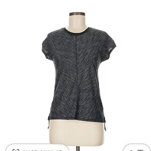 Lululemon Athletica Women's Grey Heathered Active T Shirt Size 6 Short Sleeve